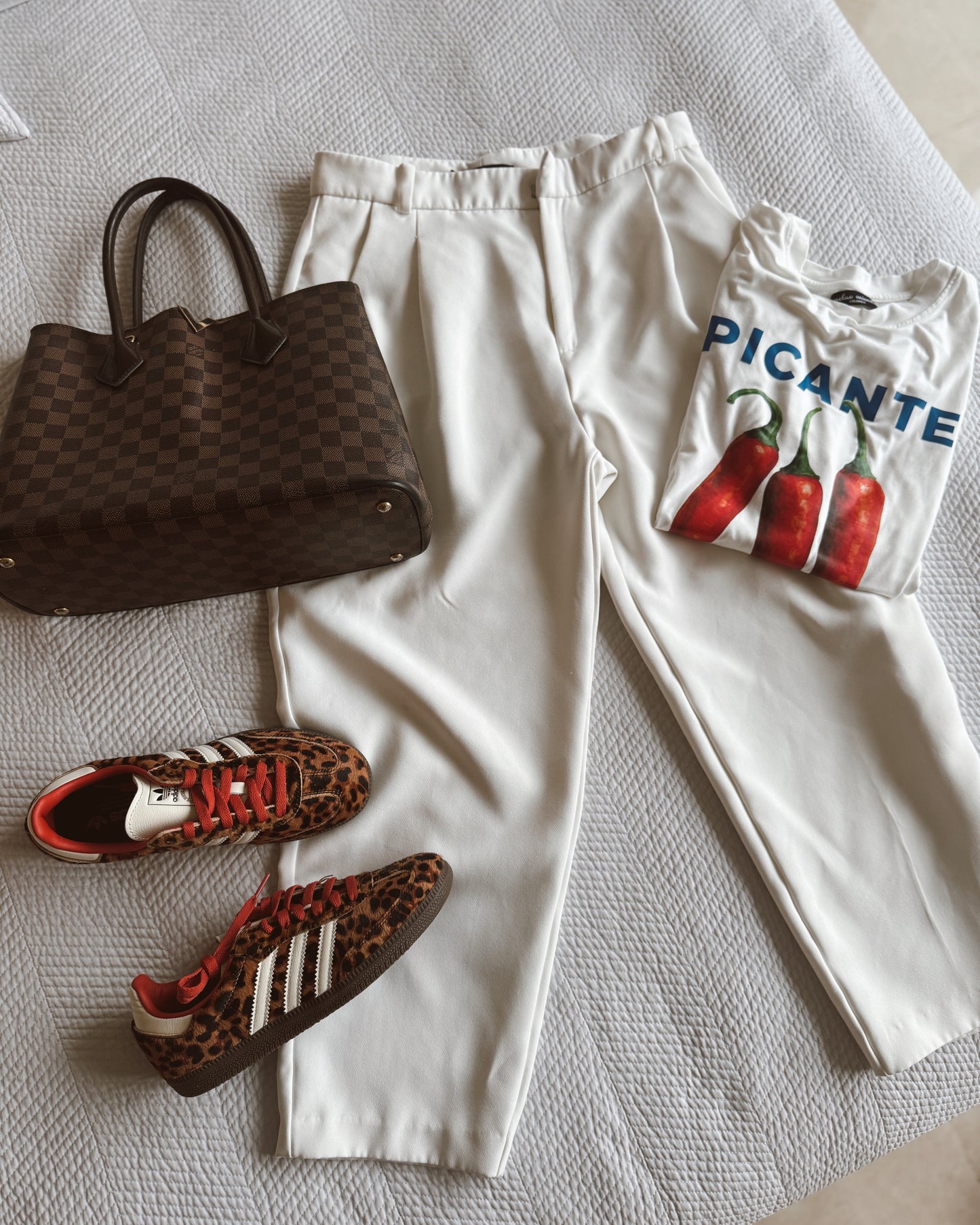 Pantalón Tiro Alto Marfil