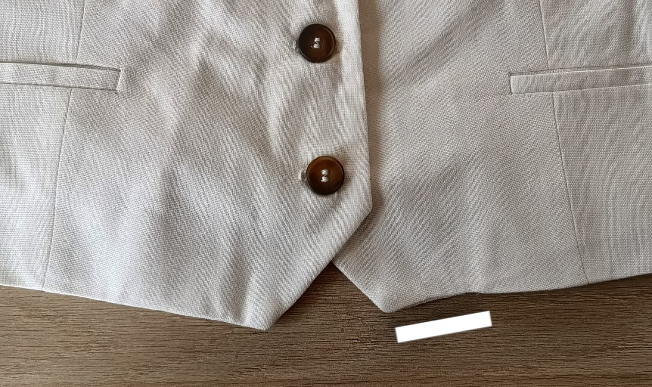 Perfecto Imperfecto Chaleco Marfil Talla L #438