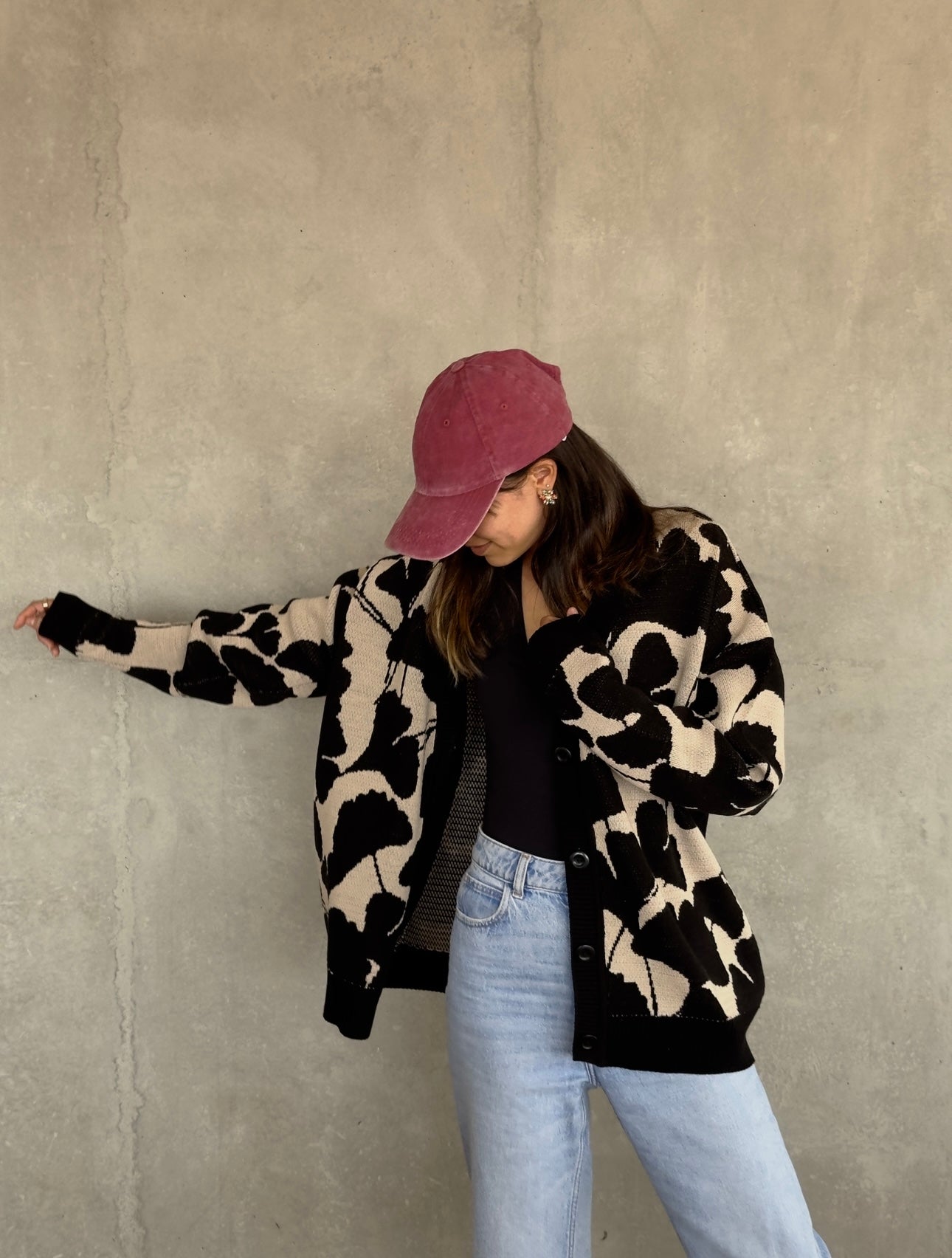 Cardigan Beige/ Negro