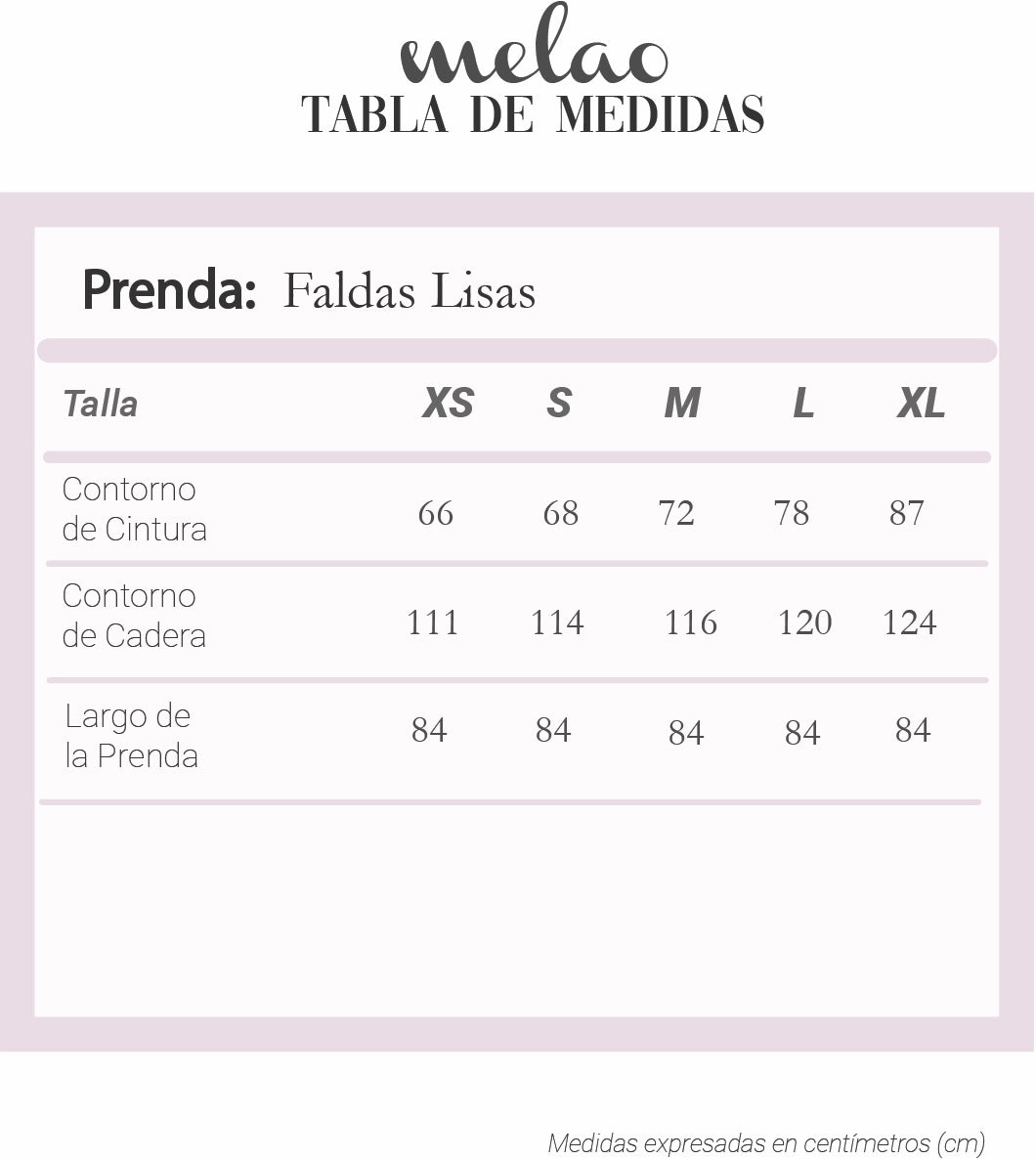 Falda Lisa Cobre