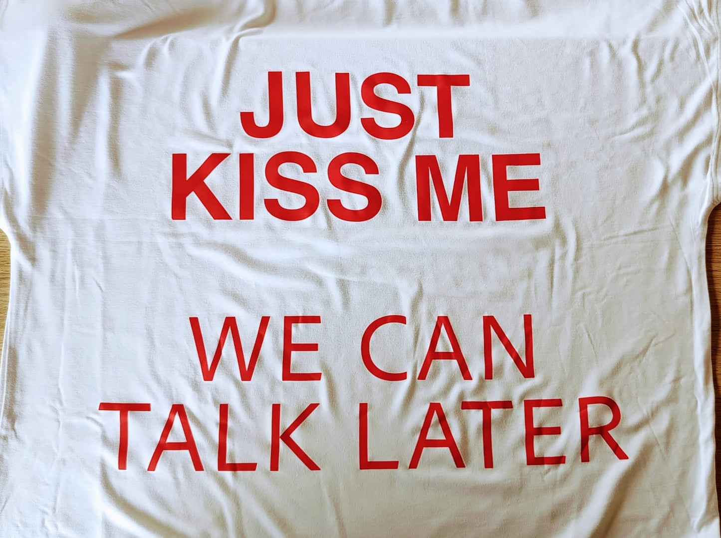 Perfecto Imperfecto Camiseta Oversized Just Kiss Me Talla Única #332
