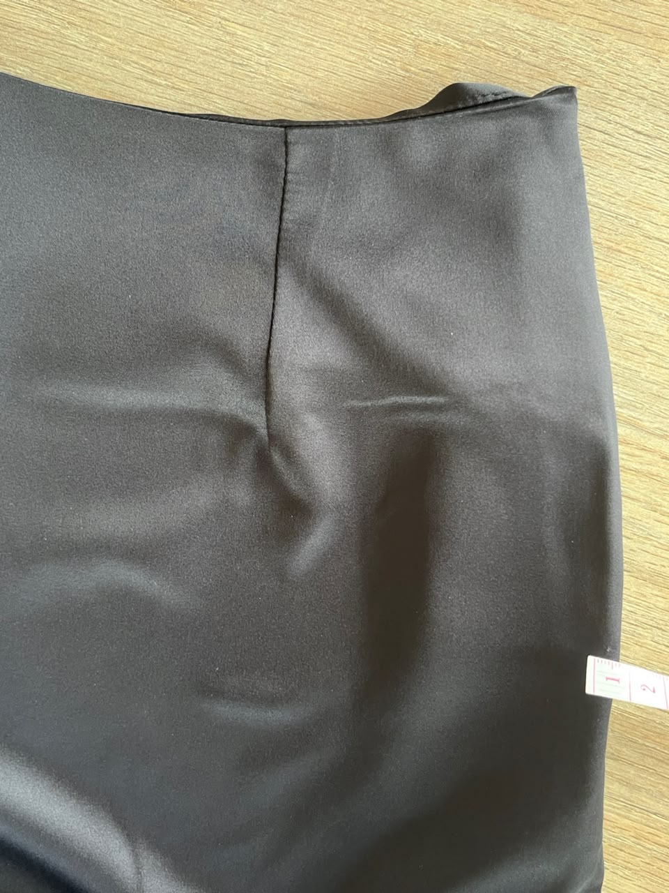 Perfecto Imperfecto Falda Lisa Satin Negra Talla M #73