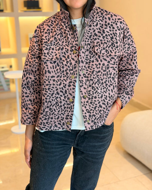 Chaqueta Recta Leopardo