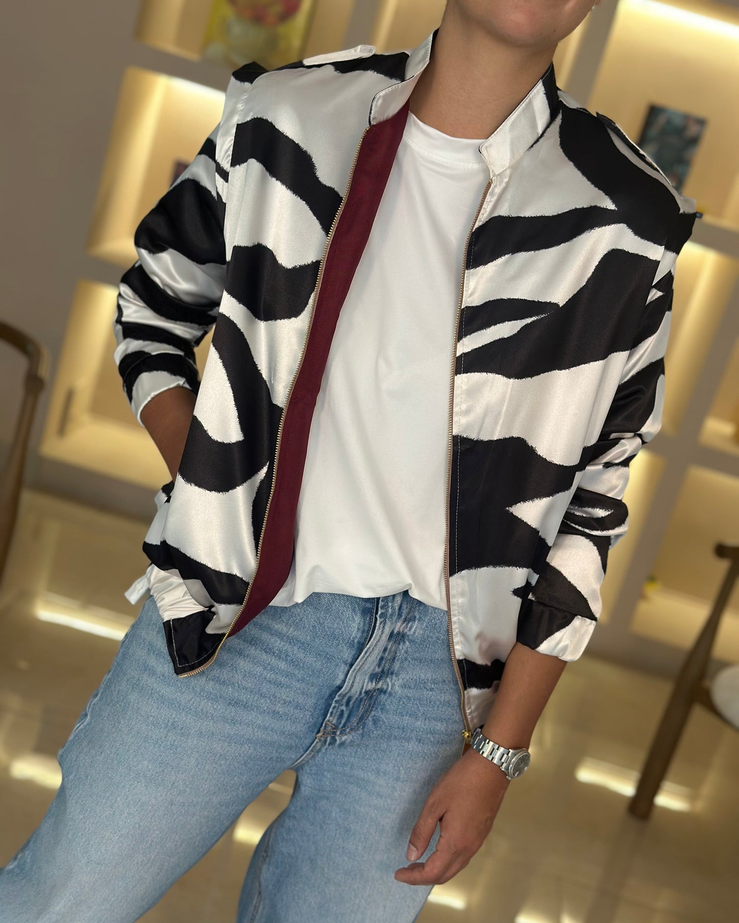 Perfecto Imperfecto Zebra Rock Jacket Talla L #433