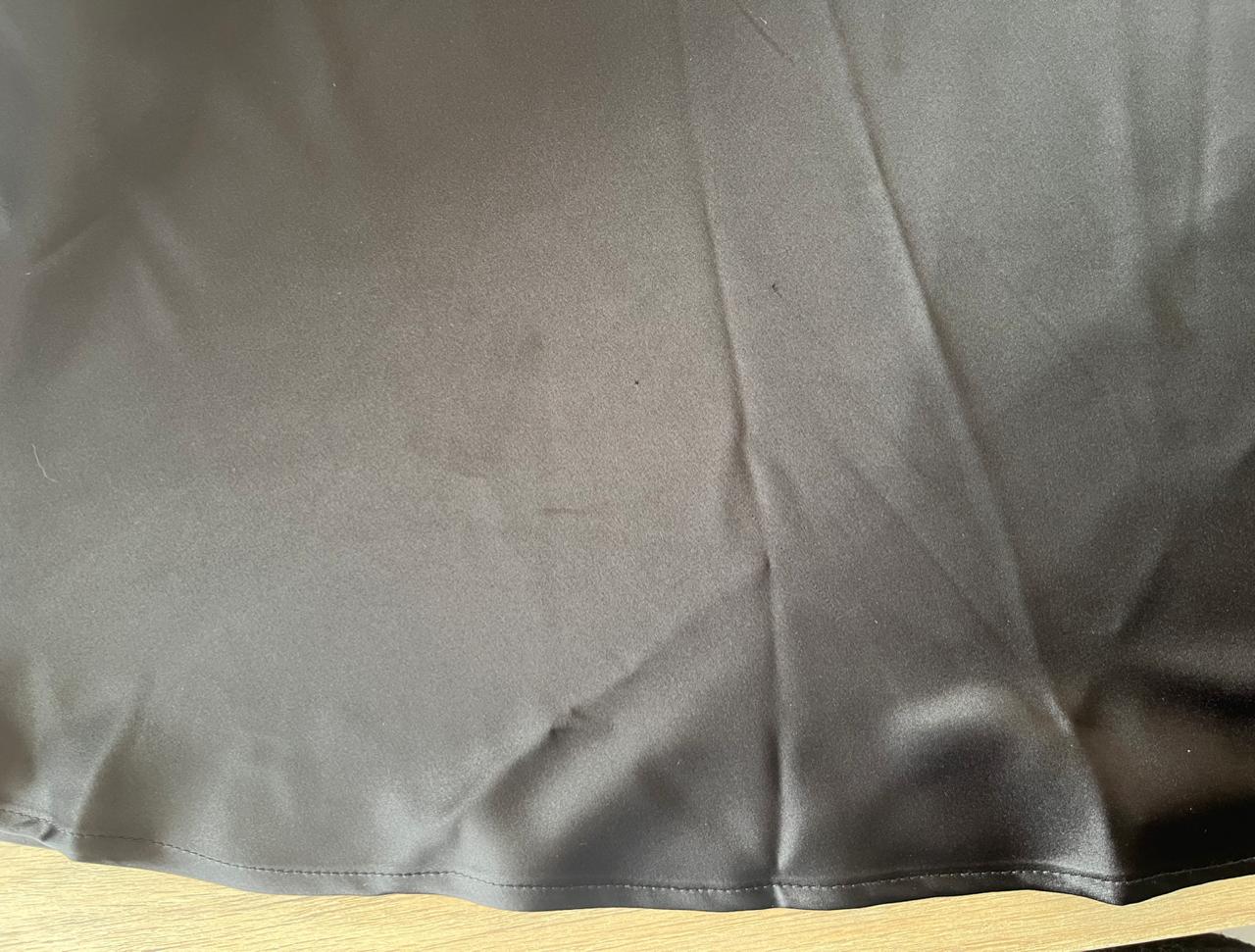 Perfecto Imperfecto Falda Lisa Satin Negra Talla M #29