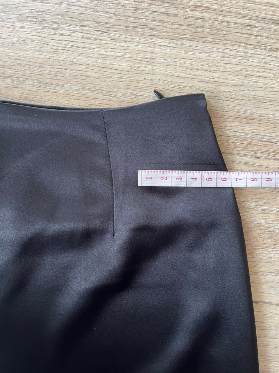 Perfecto Imperfecto Falda Lisa Satin Negra Talla M #51