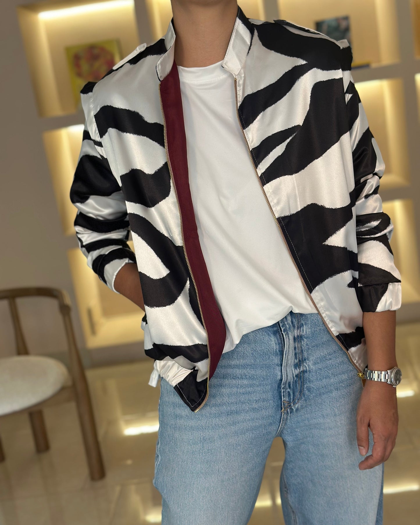 Perfecto Imperfecto Zebra Rock Jacket Talla S #432