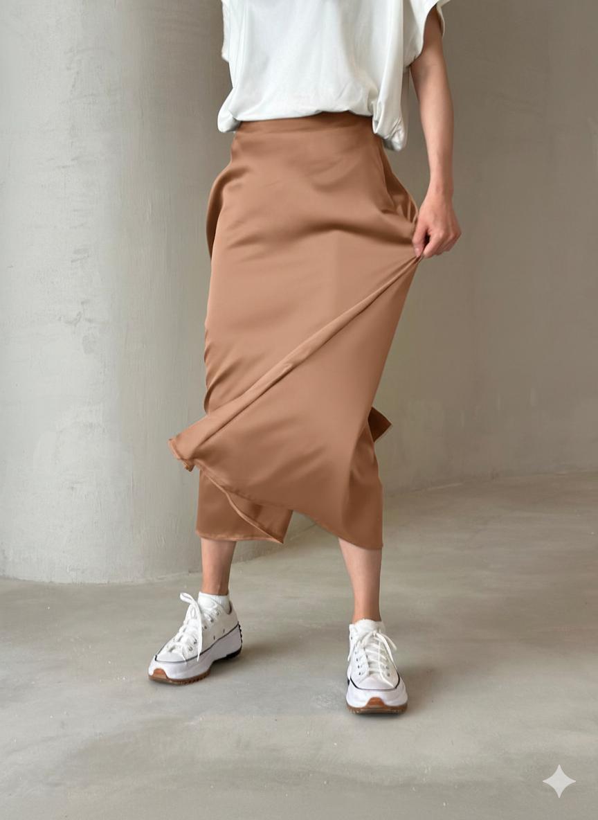 Falda Lisa Chocolate