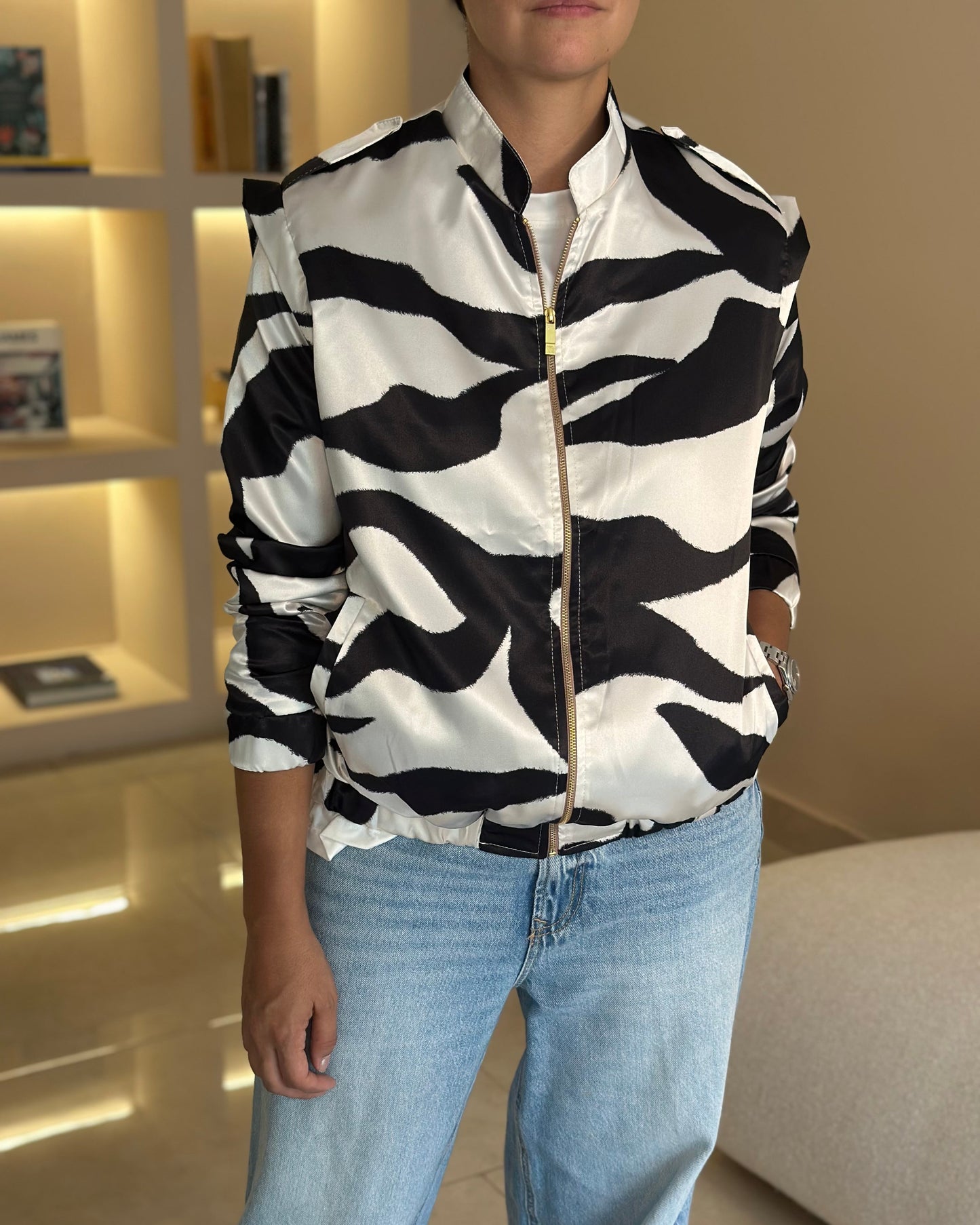 Perfecto Imperfecto Zebra Rock Jacket Talla L #433