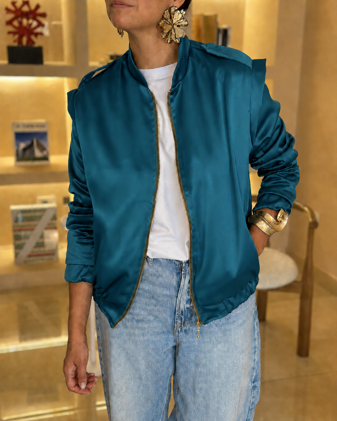 Perfecto Imperfecto Rock Jacket Esmeralda Talla S #68