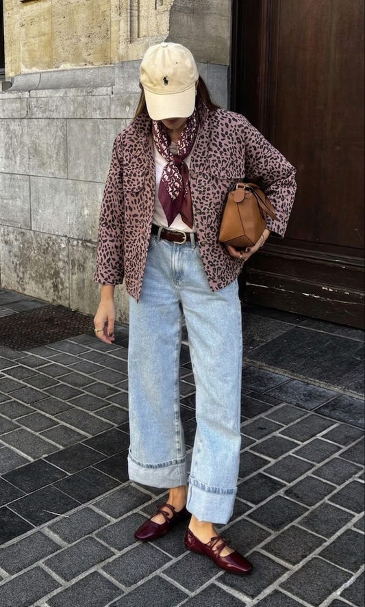 Chaqueta Recta Leopardo