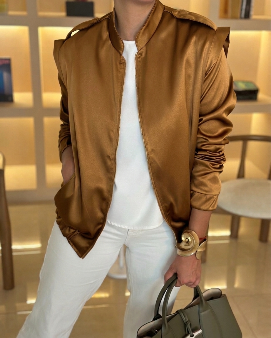 Perfecto Imperfecto Caramel Rock Jacket Talla M #18