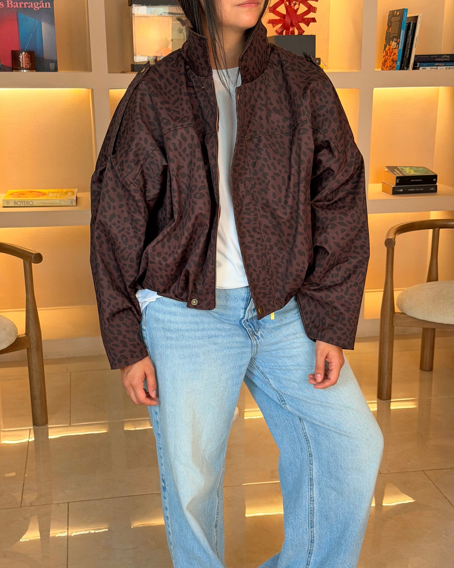 Chaqueta Bomber Leopardo (PRE-ORDER, entregas desde el 5 de Junio, no disponible envío express ni entrega inmediata)