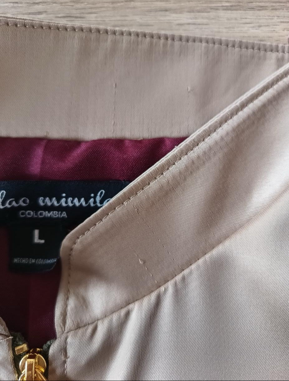 Perfecto Imperfecto Rock Jacket Dorada Talla L #467