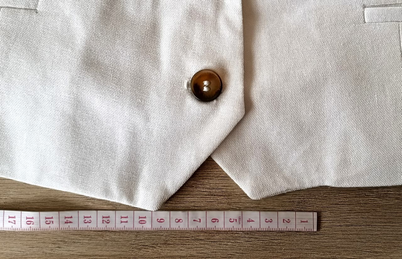 Perfecto Imperfecto Chaleco Marfil Talla L #438